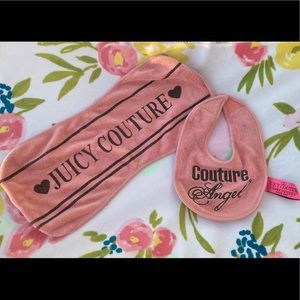 Juicy Couture Burp Cloth and Bib